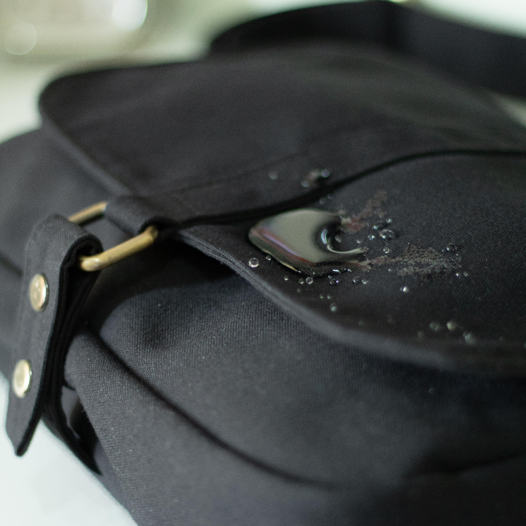 100% AMAN RANU - Thevan Vintage Canvas Sling Bag Black Tas Selempang Kanvas