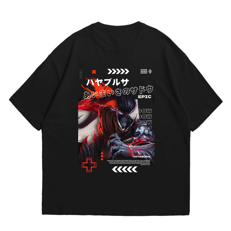 T-SHIRT/KAOS OVERSIZE HAYABUSA EPIC MLBB MOBILE LEGENDS