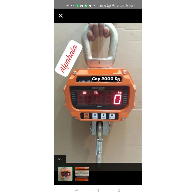 Timbangan Gantung digital Henher 2ton/crane scale