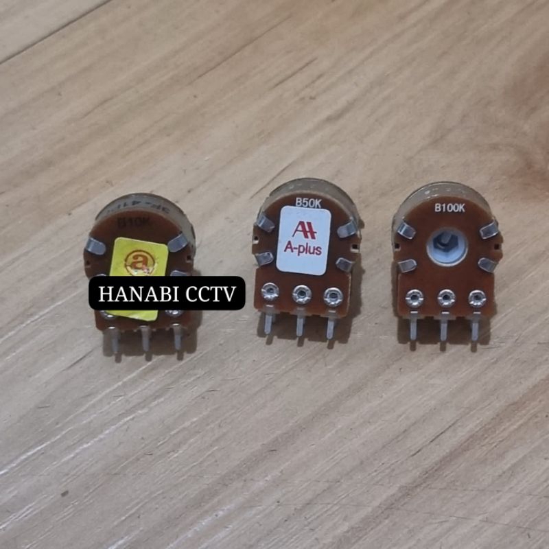 KLIK ASP Potensio Stereo Aplus Rotary  As Pendek 15mm Kaki 6 Original 10K 50K 100K
