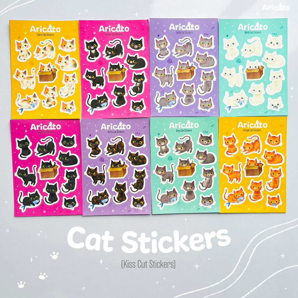 

Aricato - Cat Sticker Sheet - Stiker Kucing