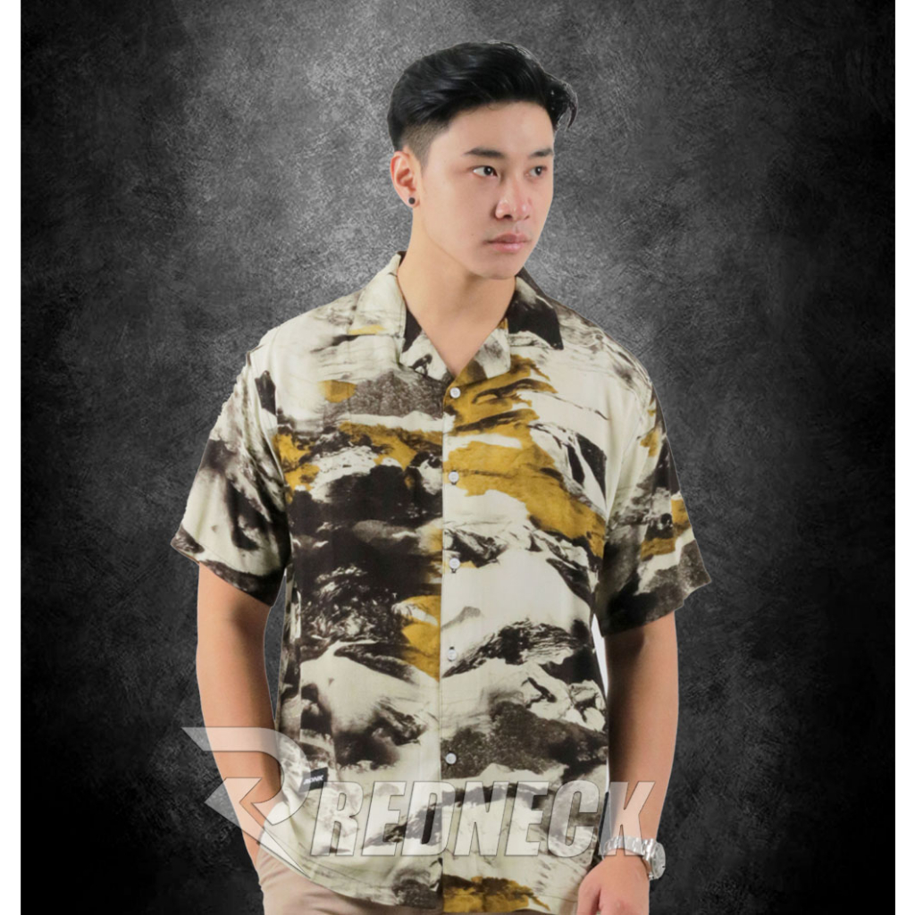 REDNECK Kemeja Pria Kemeja Motif Kemeja Oversize TITANIUM