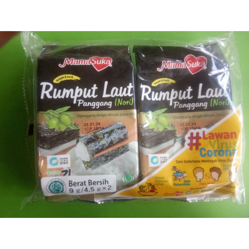 

Rumput Laut Mama Suka (Nori)1Pack Isi 2Bungkus