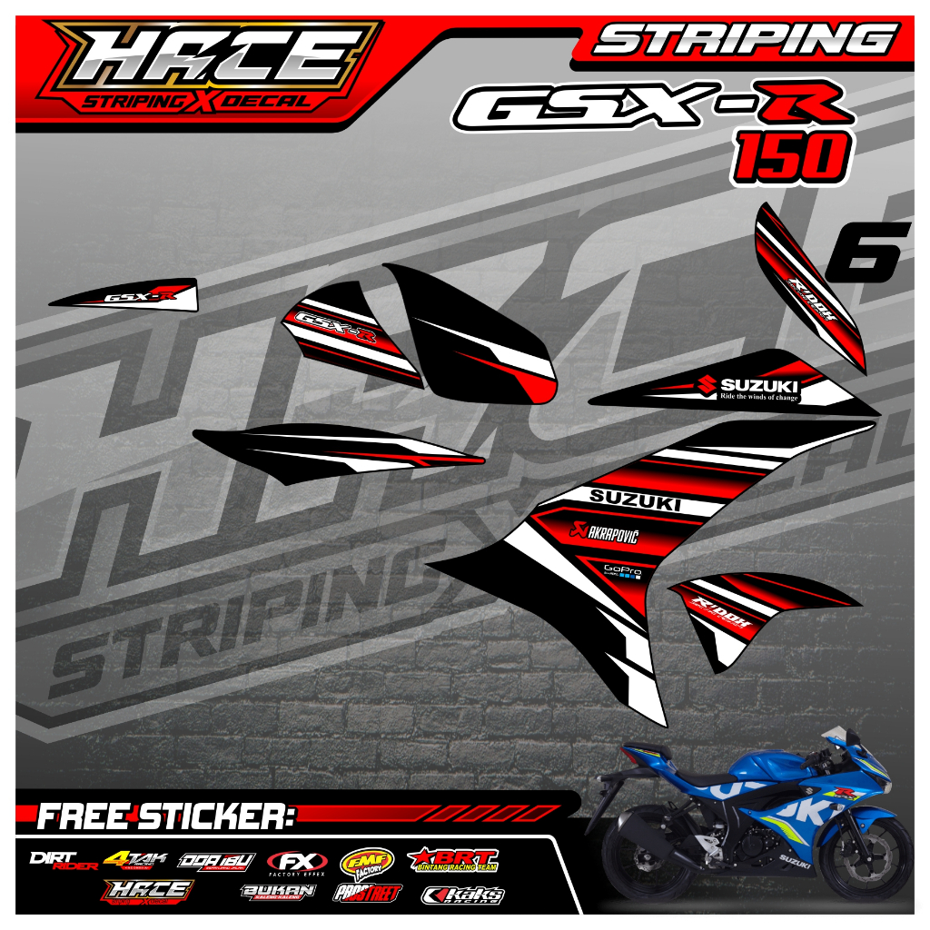 44 STRIPING GSX-R 150 - STRIPING GSX-R 150 PREMIUM GRAFIK