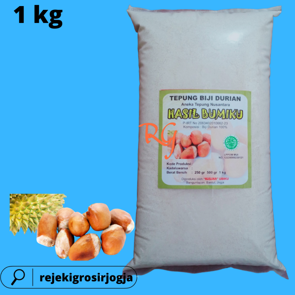 

Tepung Biji Durian Organik kemasan 1 KG