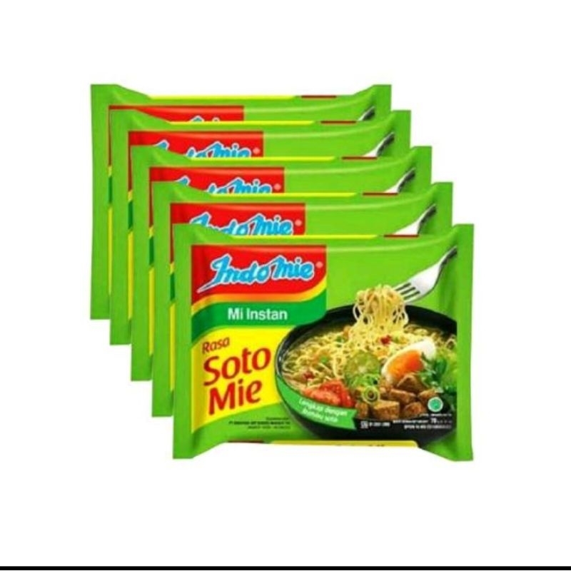 

Indomie mi kuah rasa soto 5 pcs