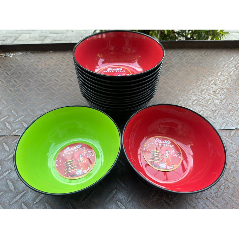 Mangkok jepang great 2c-j8 1lusin/mangkok ulir 1lusin /mangkok plastik/mangkok besar/mangkok bakmi/m