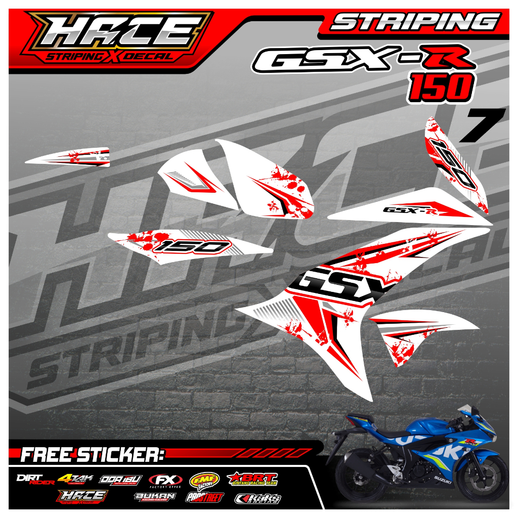 45 STRIPING GSX-R 150 - STRIPING GSX-R 150 PREMIUM GRAFIK