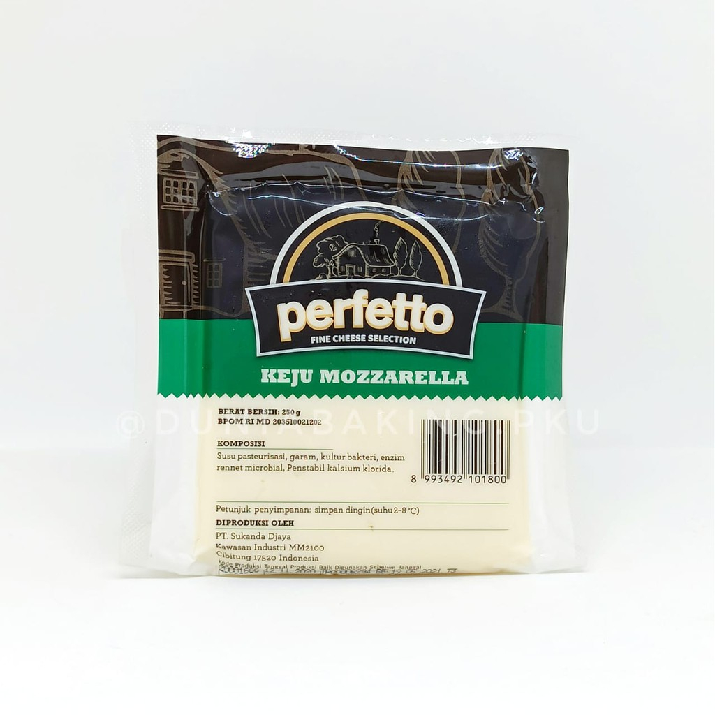 

KEJU MOZZARELLA PERFETTO 250GR MOZARELLA ( HARUS INSTANT )