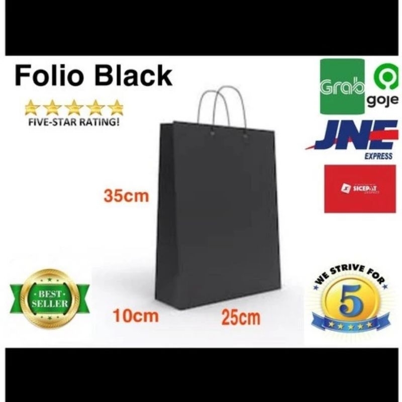 

PAPERBAG HITAM POLOS UK 25X10X35 / TAS KERTAS HITAM POLOS / TAS KERTAS POLOS / GOODIEBAG POLOS / PAPERBAG POLOS / PAPERBAG HITAM