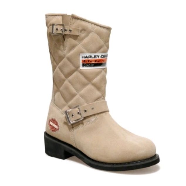Boots wanita harley davidson laconia cream original