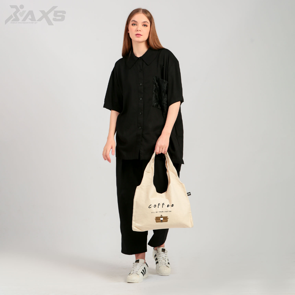 Totebag Kanvas Tebal Dan Lembut Best Seller Motif Tote Coffee Cafe Relax New Arrival Tas Sekolah