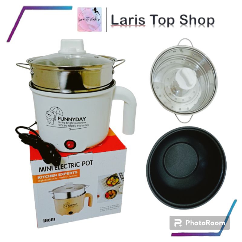 Mini Elektrik Frying Pan Rice Cooker Kompor Listrik Anti Lengket Multicooker