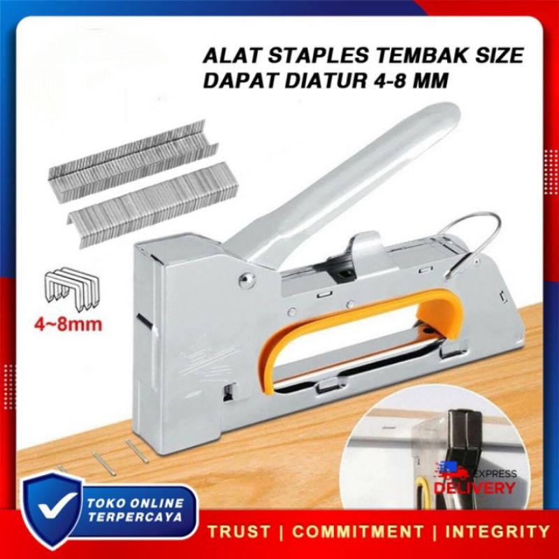 

(COD) STAPLES TEMBAK STAPLE GUN TACKER JOK MOTOR STAPLES TEMBAK TOP