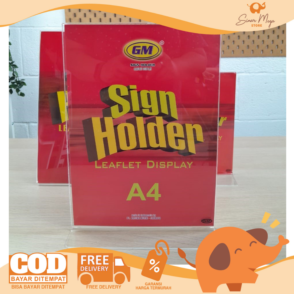 

GM Sign Holder A4 L3830 / Sign Holder Acrylic Tempat Brosur Display