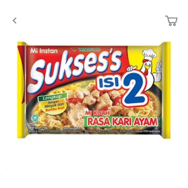 

Sukses's Mie instan Goreng dan Kuah Rasa Ayam kremes & Kari ayam 163 gr