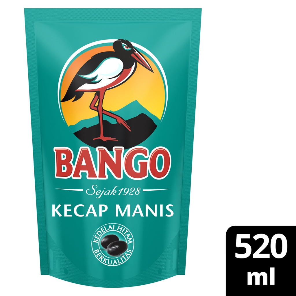 

BANGO Kecap Manis Terbuat dari 4 bahan alami berkualitas 520ML