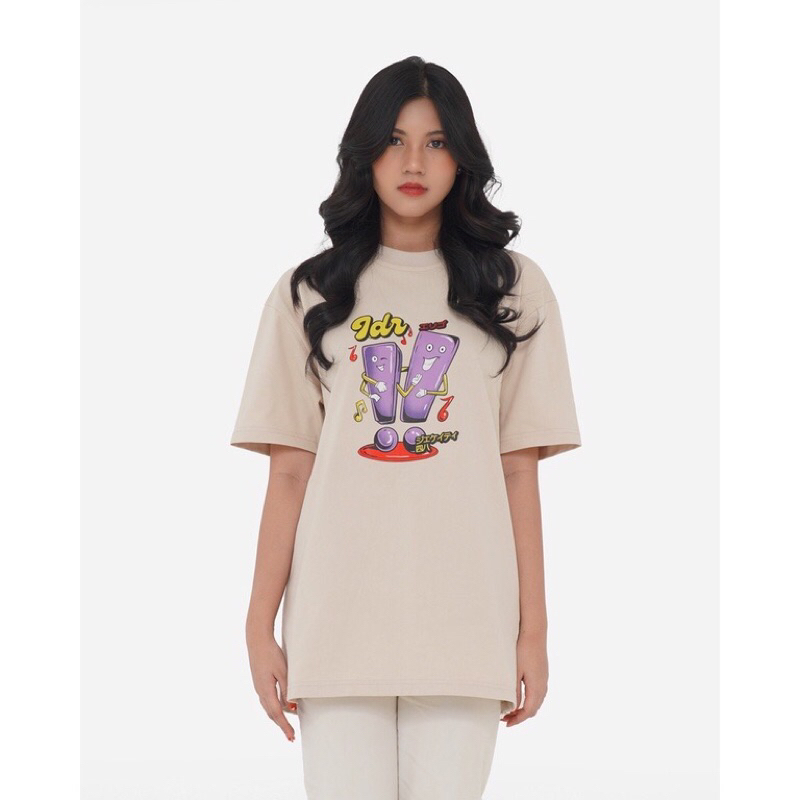 Erigo T-Shirt Oversize | JKT48 Indira Almond Milk