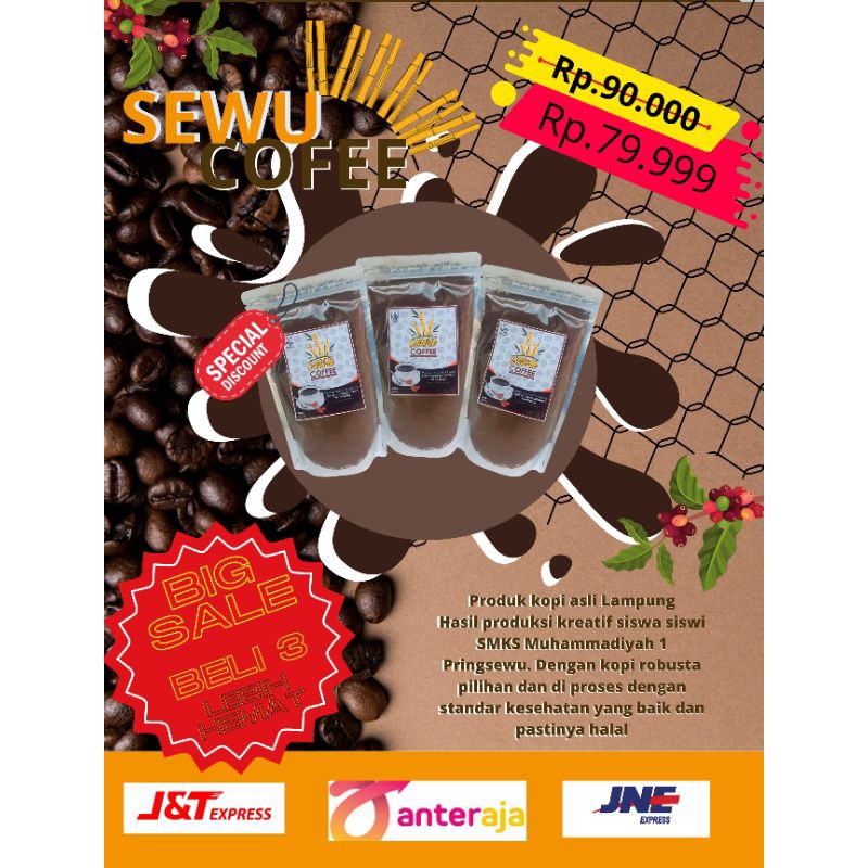 

Sewu Coffee | Kopi Bubuk | Kopi Bubuk Robusta | Kopi Bubuk Asli Lampung | Kopi Robusta Asli Lampung | Kopi Bubuk Siap Seduh