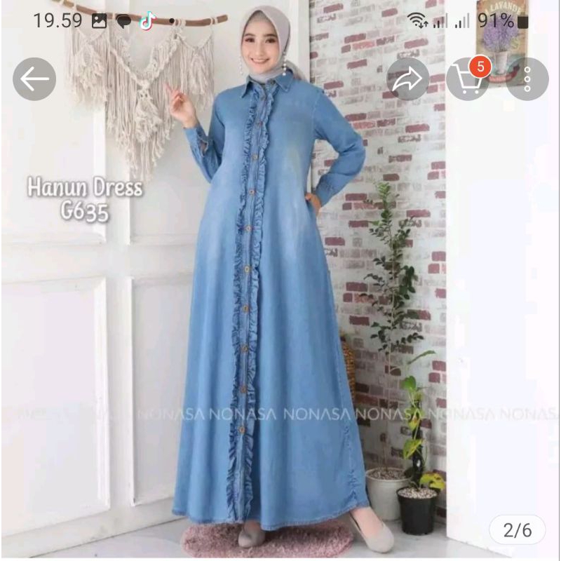 GAMIS JEANS/GAMIS JEANS TERBARU/DRESS DENIM WANITA/GAMIS JEANS JUMBO