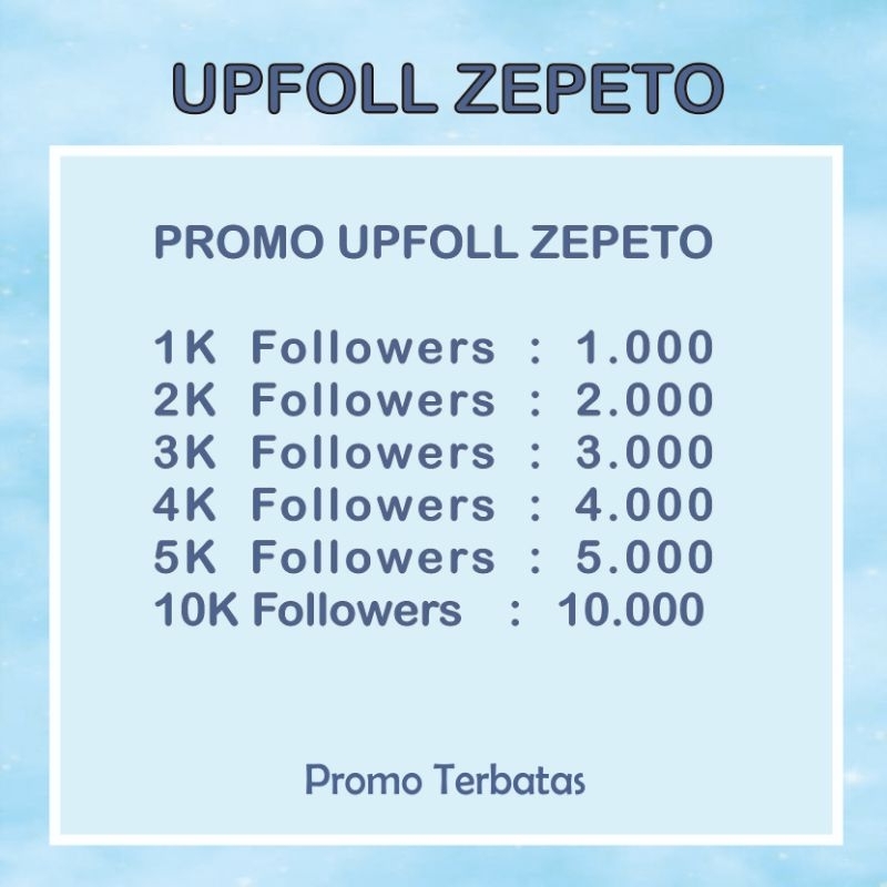 Upfoll dan Uplike  Zepeto