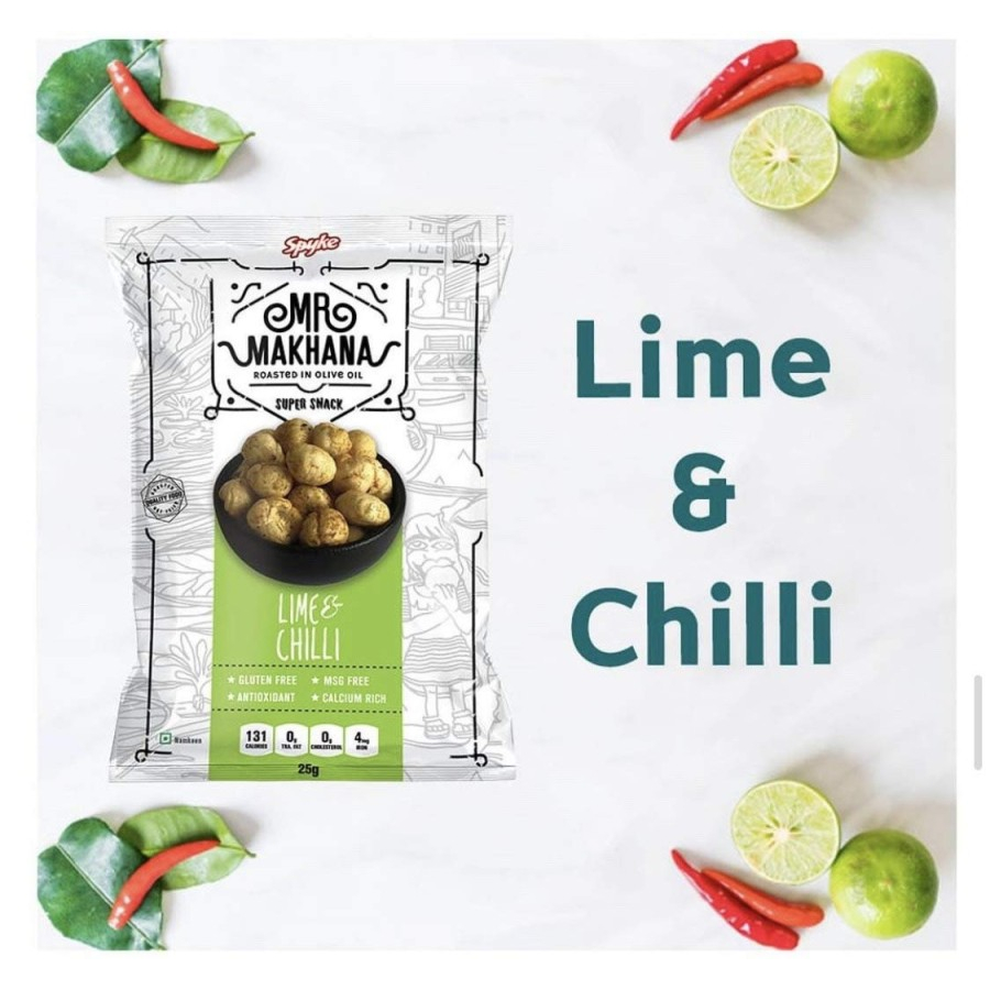 

Snack MR MAKHANA LIME & CHILLI 75G / Popped Lotus Seeds / Biji Teratai