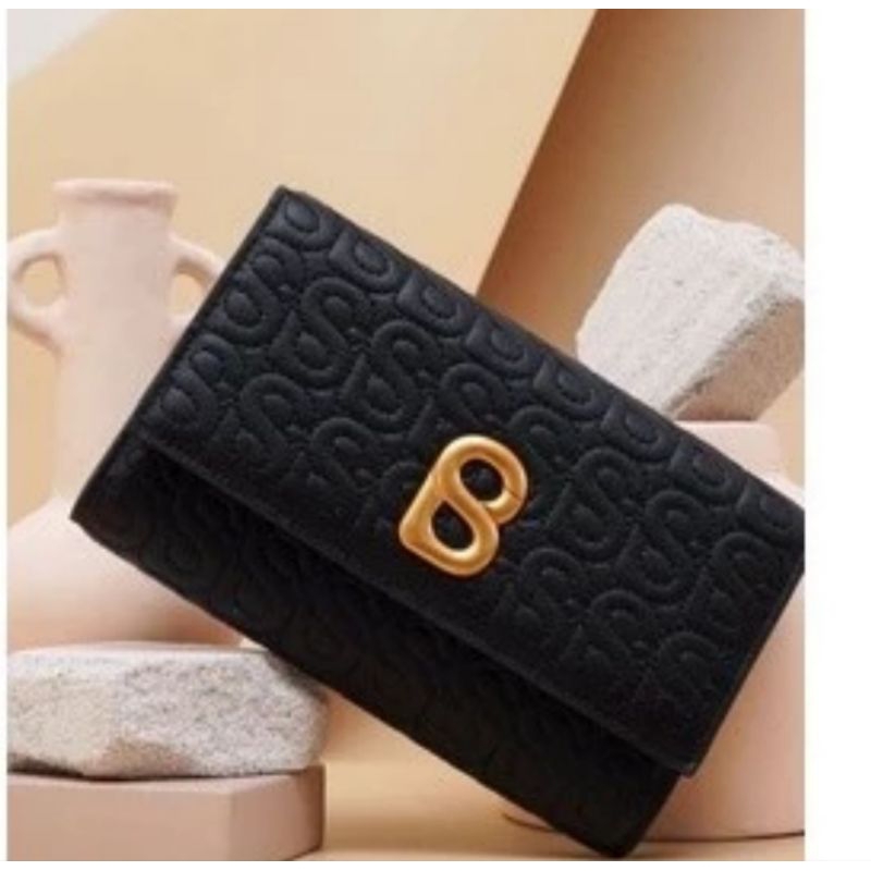 Luna Wallet Black Gold Buttonscarves As Is Warehouse