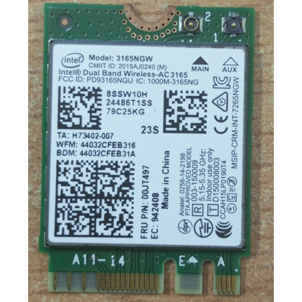 Wifi Card Intel Dual Band Wireless-AC 3165