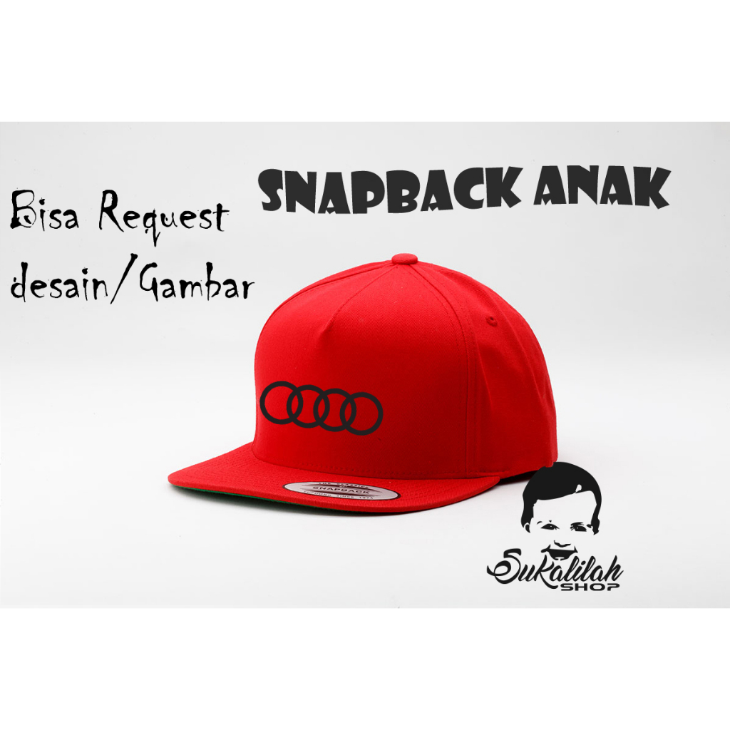 Topi snapback Anak sport automotif audi logo