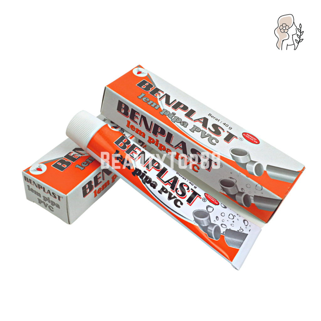 Lem Pipa PVC Paralon Benplast 40 gr / Lem Tube Tahan Air