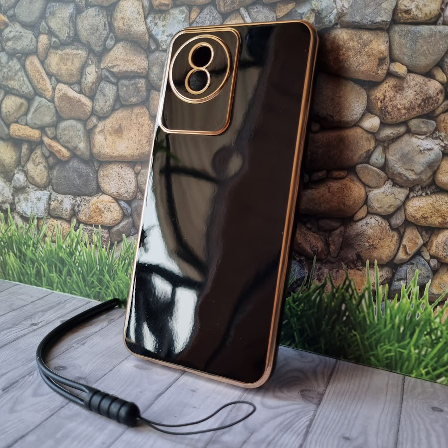 Soft Case Vivo Y02 Y02T YO2A Casing Luxury Elektro Plating Free Tali Strap