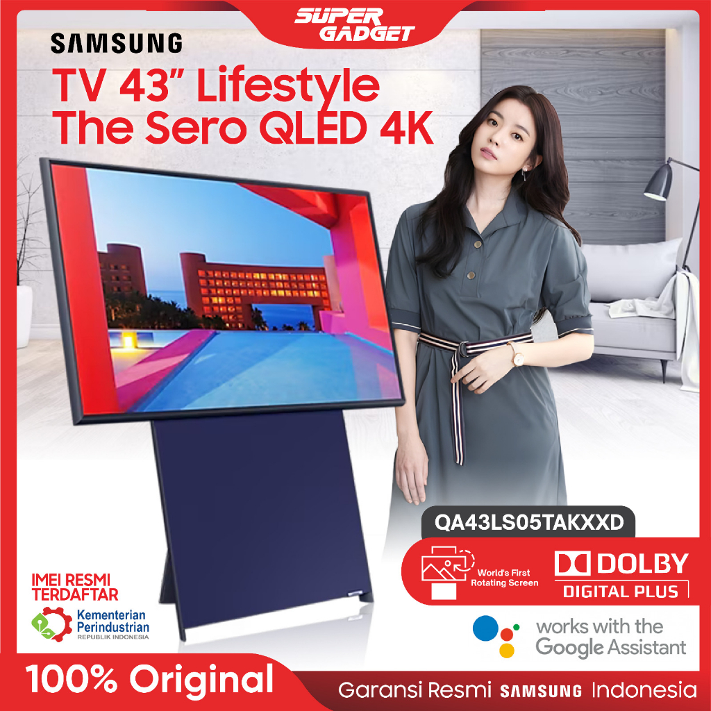 Samsung Lifestyle TV 43 inch QA43LS05TAKXXD The Sero QLED 4K Smart TV