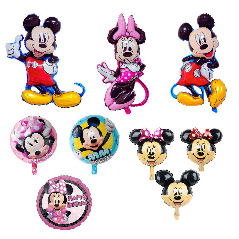 Balon Foil Karakter Jumbo Minnie & Mickey Mouse Lucu Balon Ulang Tahun Anak