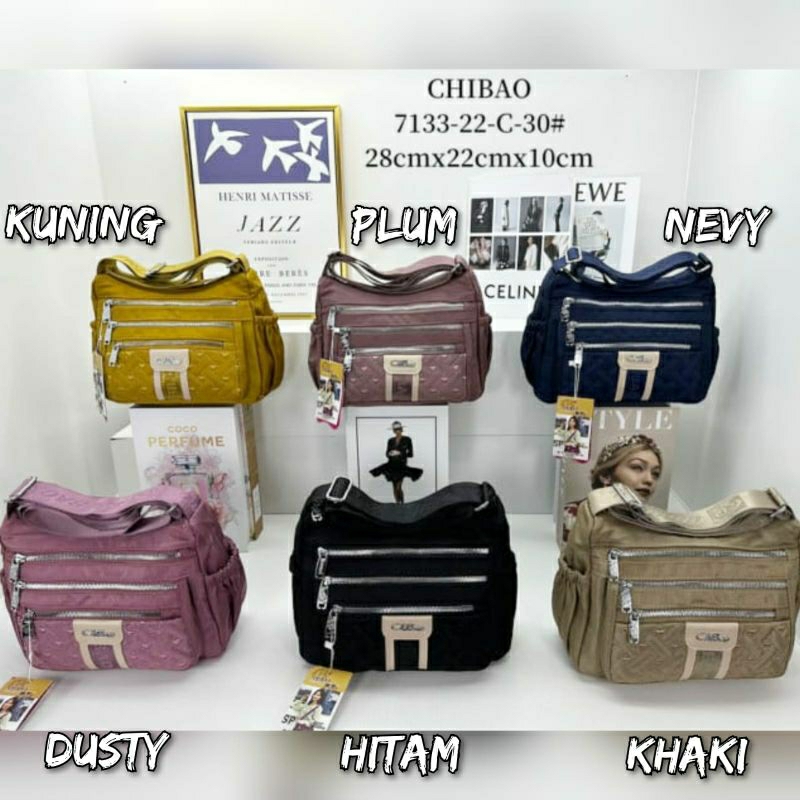 Tas Selempang Ori Chibao Kanvas Bordir CB7133 C 5Res