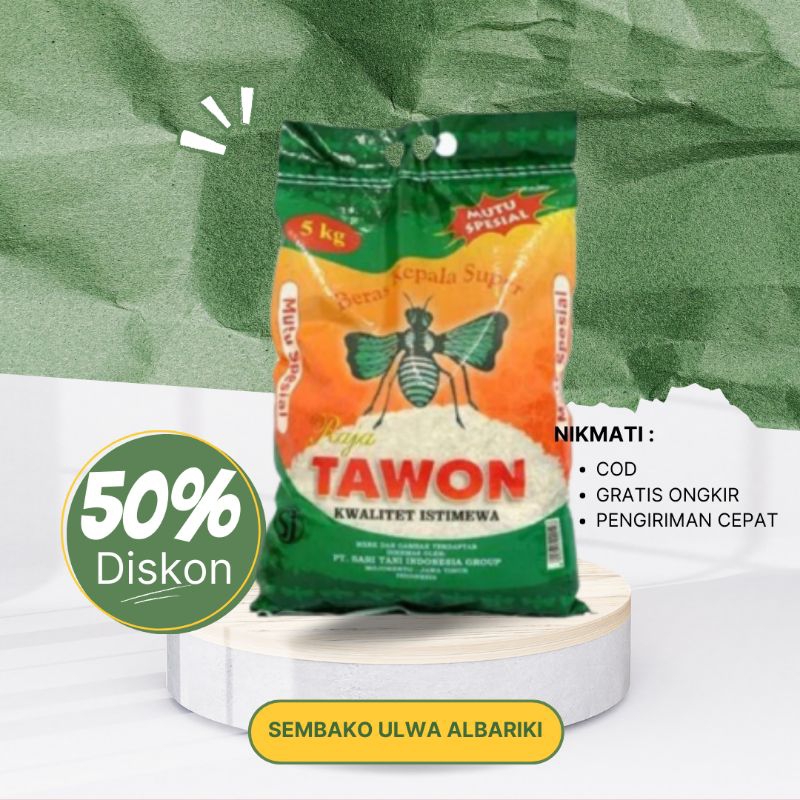 

BERAS MERK TAWON 1 KG