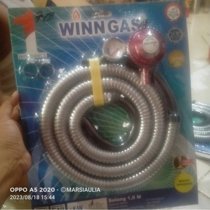 winn gas kepala gas regulator dan selang gas 1.8m