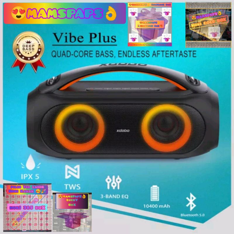 XDOBO VIBE PLUS 80W BLUETOOTH  SPEAKER DEEP BASS SOUL LEADER WITH PARTY RGB LIGHT SHOW