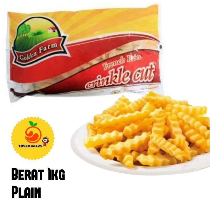 

Goldenfarm frenchfries kentang crinkle cut 1kg - TOSERBA125