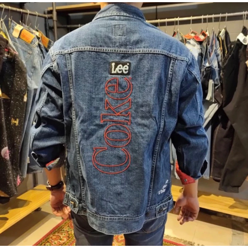 jacket denim lee vintage lee x cocacola