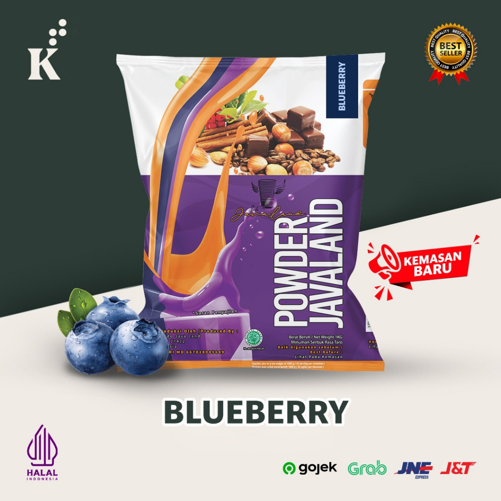 

Bubuk Minuman Rasa Blueberry Bubble Drink Powder 1kg Javaland