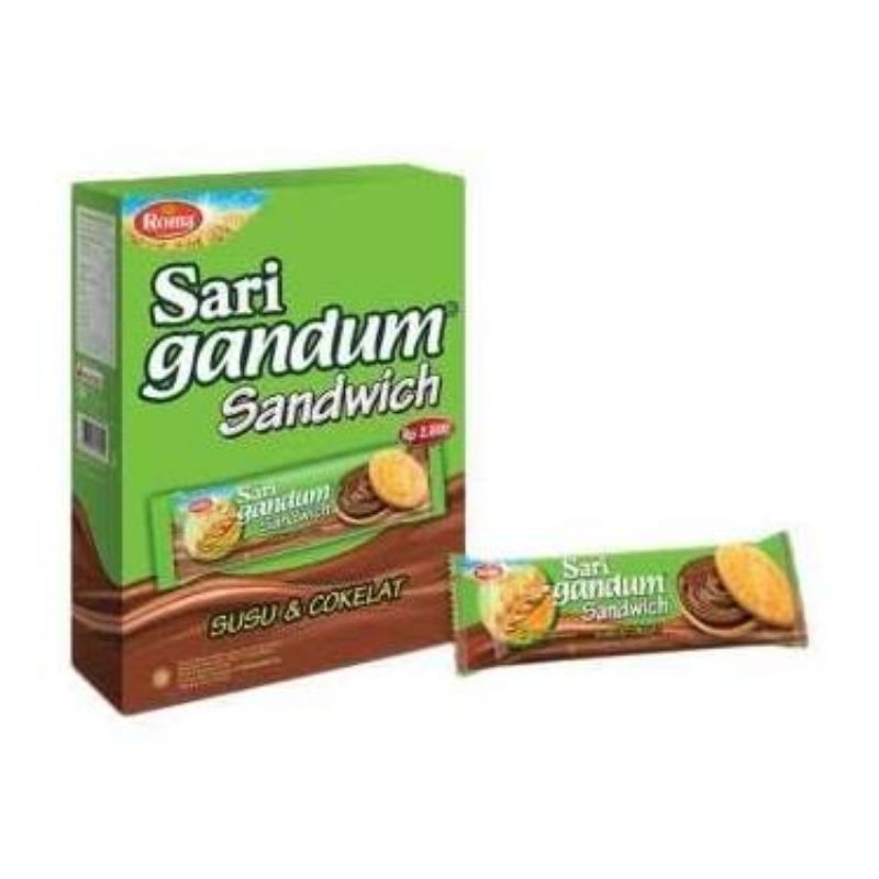 

Roma Sari Gandum Coklat /Kemasan 1Box Isi 12Pcs