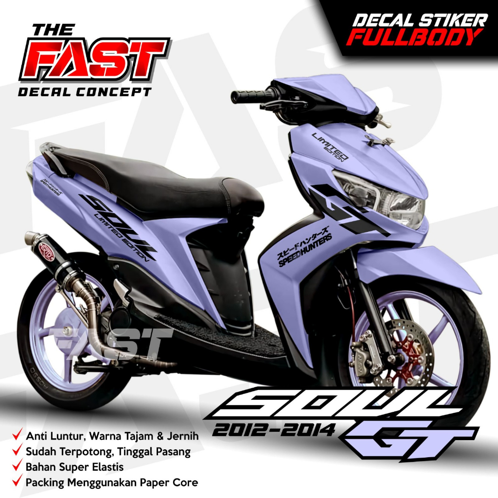 ANTILUNTUR Decal Sticker Yamaha Soul GT 110 Fullbody POLOSAN Decal stiker Soul GT 110 full body desi