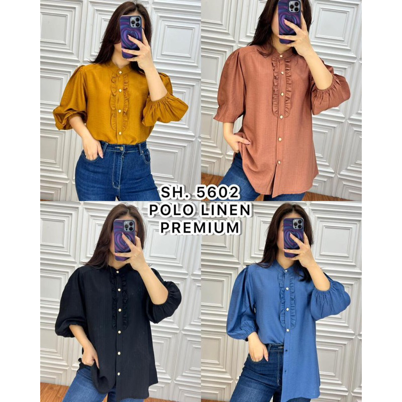 Atasan lengan balon korea