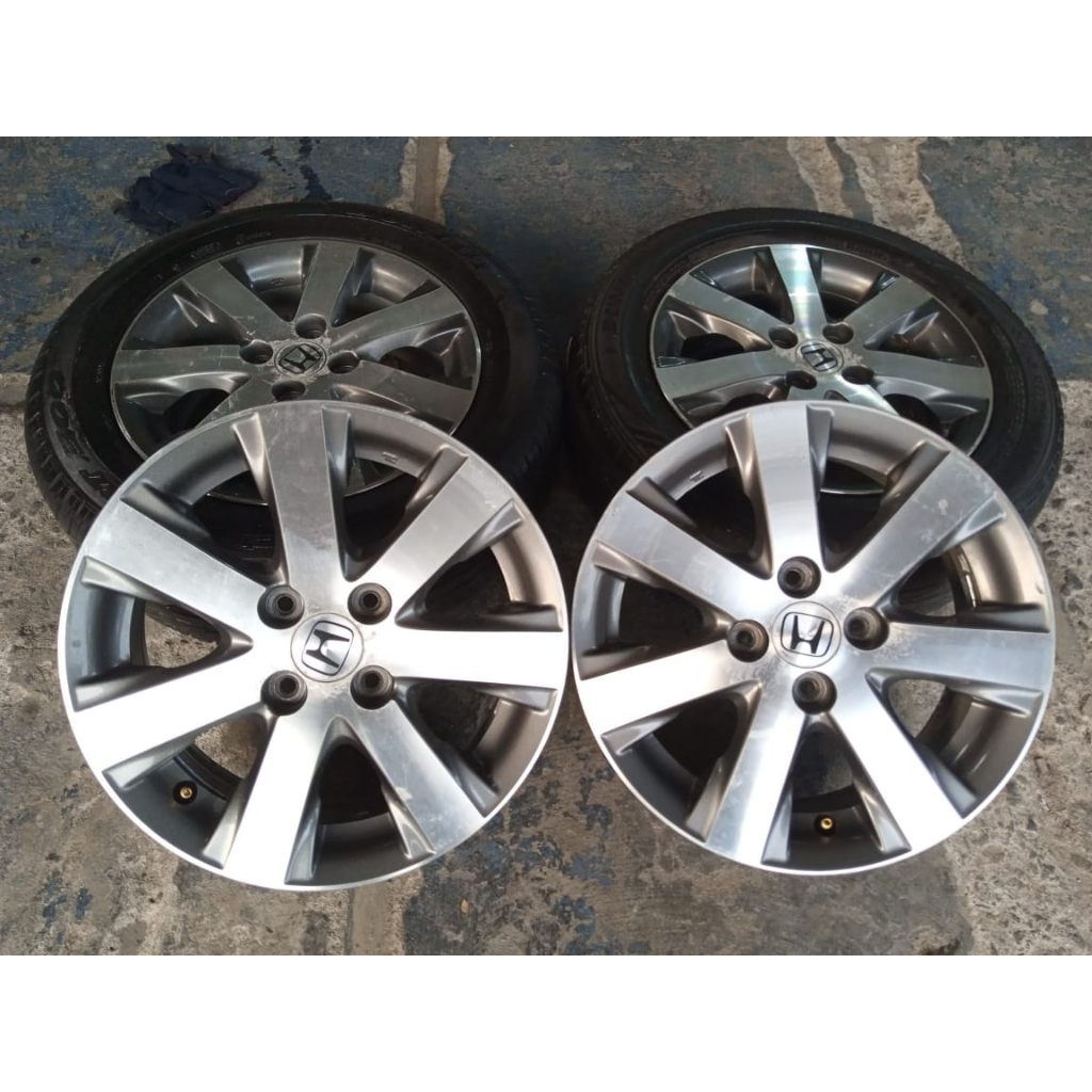 velg bekas copotan honda freed ring 15 lubang 4x100 + ban bonus 2 pcs seken