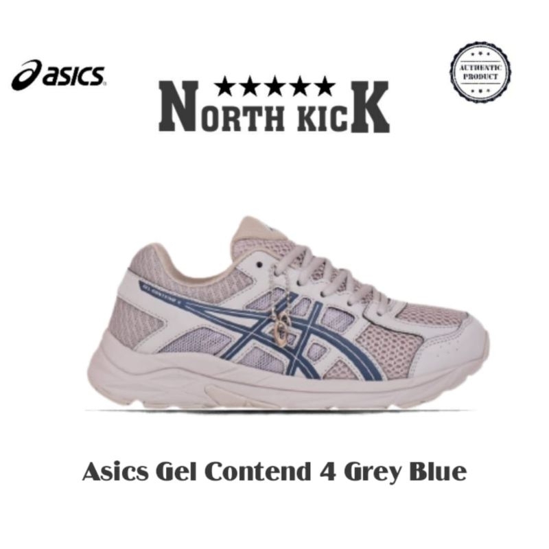 Asics Gel Contend 4 Grey Blue 100% Original BNIB