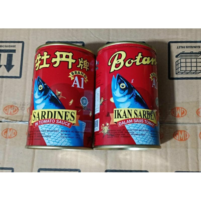 

NEW！Sarden Botan A1 Brand/Sardines PremiumTomato Sauce Besarrr 425gram