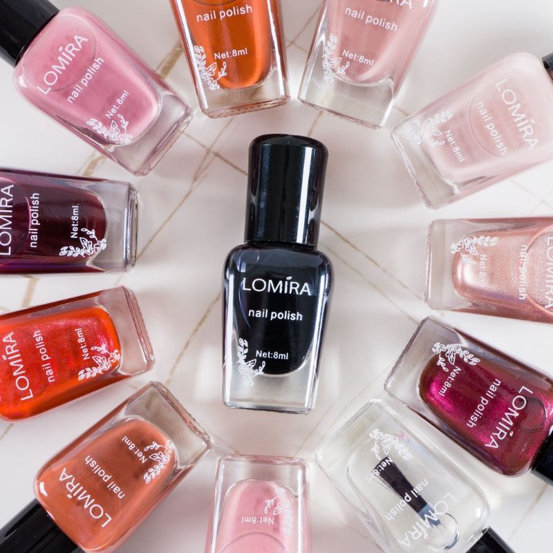 LOMIRA Nail Polish Kutek Cat Kuku Warna / Kutek Lomira Nude Red Pink / Perawatan Kuku