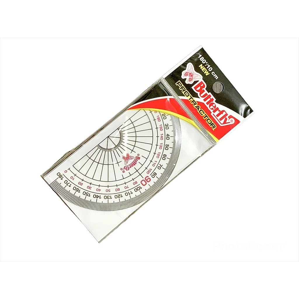 

Penggaris Busur Derajat Butterfly 180/10 cm Protractor