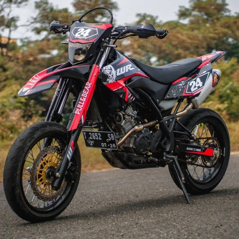Decal Motor Yamaha Wr 155 Merah Bisa Custom Desain