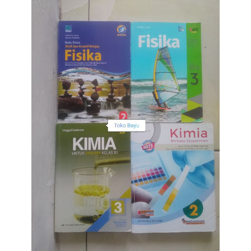 Preloved Buku Mapel SMA Kelas 11 dan 12 Kimia Biologi Fisika MTK Erlangga Mandiri ESPS Grafindo Tiga